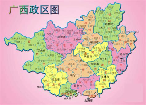 广西地图 中国 長生表